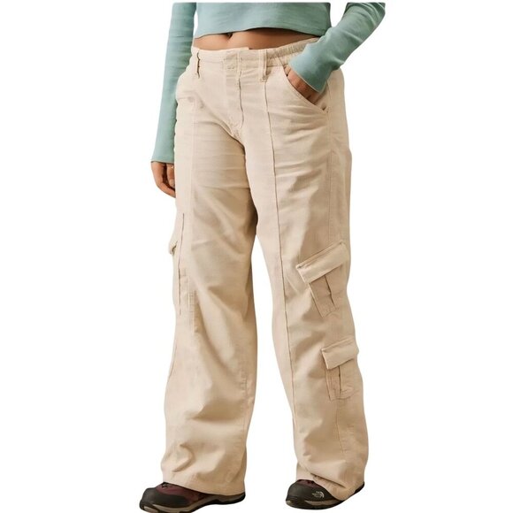 Urban Outfitters BDG Y2K Cargo Corduroy Pants Pockets Baggy Trending Size M - Picture 1 of 11